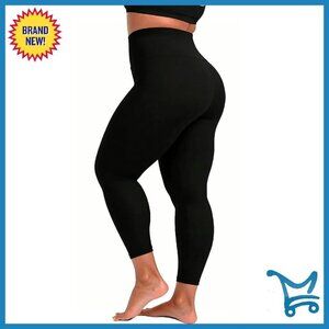 Plus Size High Waisted Tummy Control Leggings Recycled Fabric Yoga Pants
